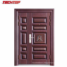 TPS-049sm Composite Golden and White Coloured Royal Design Powder Coated Interior Aluminum Entry Door